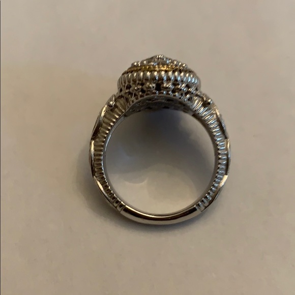 Real Vintage Style Ring- REAL GOLD AND DIAMONDS - Picture 8 of 10
